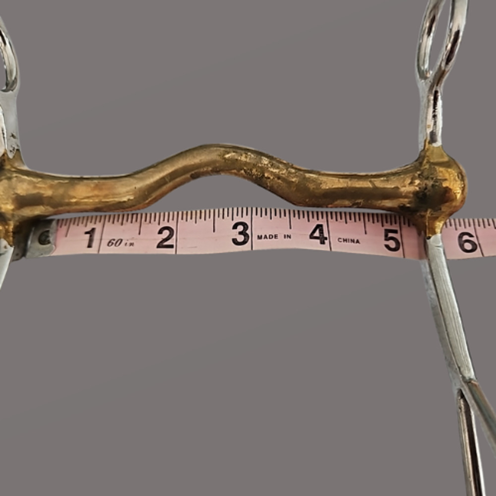 Copper Mouth Stainless Steel Western Horse Shanked Curb Bit - Picture 5 of 6